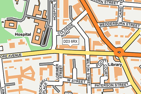 DD3 6RX map - OS OpenMap – Local (Ordnance Survey)