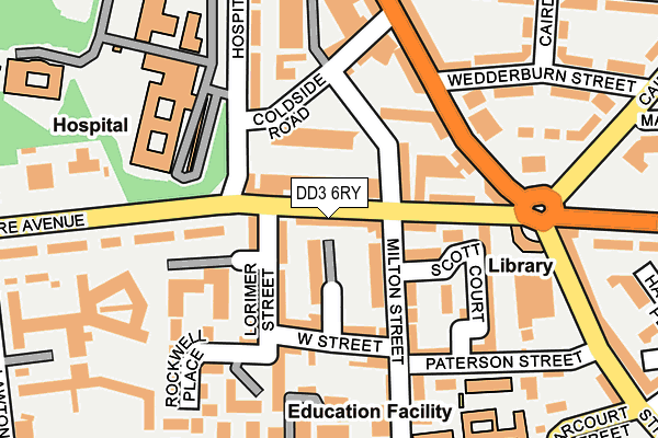 DD3 6RY map - OS OpenMap – Local (Ordnance Survey)
