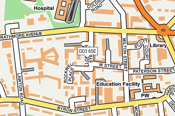 DD3 6SE map - OS OpenMap – Local (Ordnance Survey)