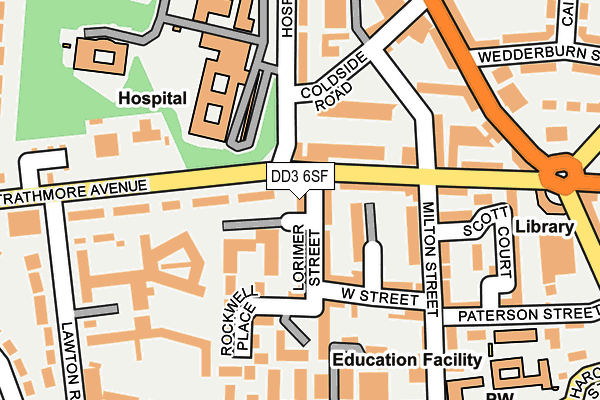 DD3 6SF map - OS OpenMap – Local (Ordnance Survey)