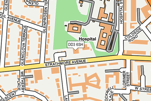 DD3 6SH map - OS OpenMap – Local (Ordnance Survey)