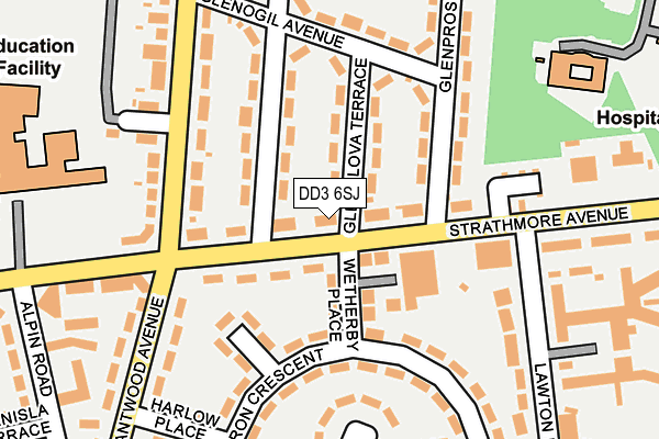 DD3 6SJ map - OS OpenMap – Local (Ordnance Survey)