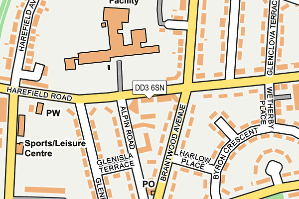 DD3 6SN map - OS OpenMap – Local (Ordnance Survey)