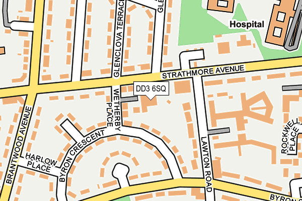 DD3 6SQ map - OS OpenMap – Local (Ordnance Survey)