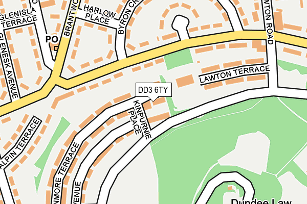 DD3 6TY map - OS OpenMap – Local (Ordnance Survey)