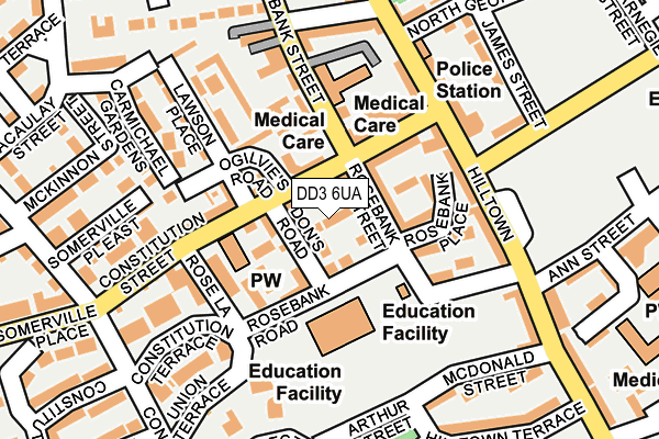 DD3 6UA map - OS OpenMap – Local (Ordnance Survey)