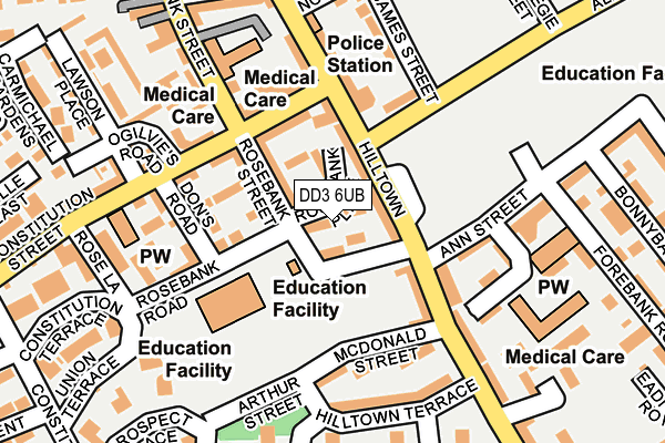 DD3 6UB map - OS OpenMap – Local (Ordnance Survey)