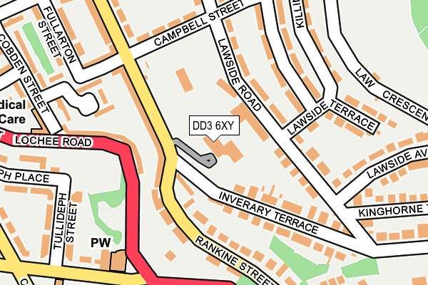 DD3 6XY map - OS OpenMap – Local (Ordnance Survey)