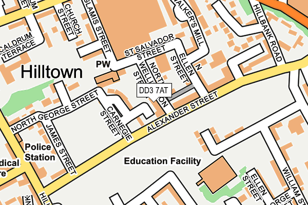 DD3 7AT map - OS OpenMap – Local (Ordnance Survey)