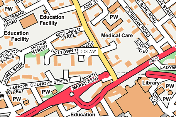 DD3 7AY map - OS OpenMap – Local (Ordnance Survey)