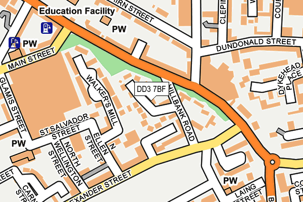 DD3 7BF map - OS OpenMap – Local (Ordnance Survey)
