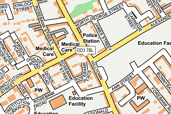 DD3 7BL map - OS OpenMap – Local (Ordnance Survey)