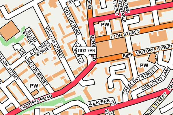 DD3 7BN map - OS OpenMap – Local (Ordnance Survey)