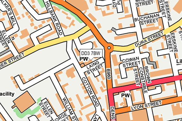DD3 7BW map - OS OpenMap – Local (Ordnance Survey)