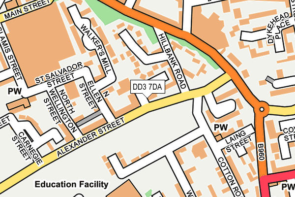 DD3 7DA map - OS OpenMap – Local (Ordnance Survey)