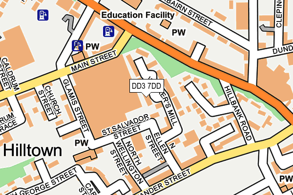 DD3 7DD map - OS OpenMap – Local (Ordnance Survey)