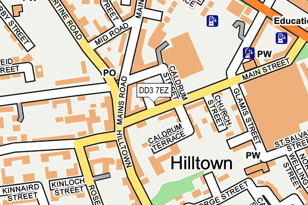 DD3 7EZ map - OS OpenMap – Local (Ordnance Survey)