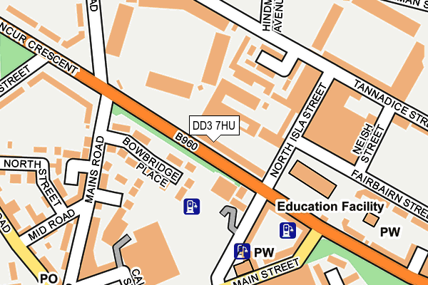 DD3 7HU map - OS OpenMap – Local (Ordnance Survey)