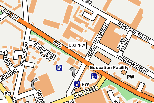 DD3 7HW map - OS OpenMap – Local (Ordnance Survey)