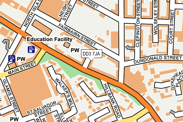 DD3 7JA map - OS OpenMap – Local (Ordnance Survey)