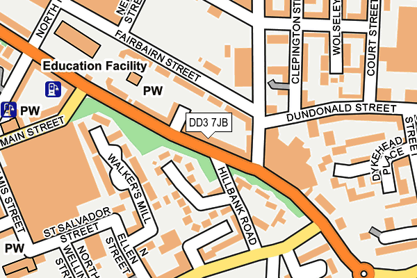 DD3 7JB map - OS OpenMap – Local (Ordnance Survey)