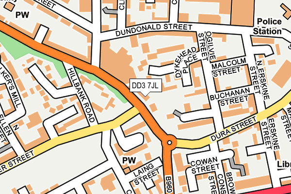DD3 7JL map - OS OpenMap – Local (Ordnance Survey)