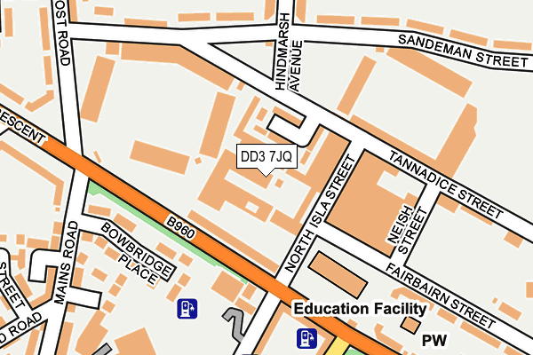 DD3 7JQ map - OS OpenMap – Local (Ordnance Survey)