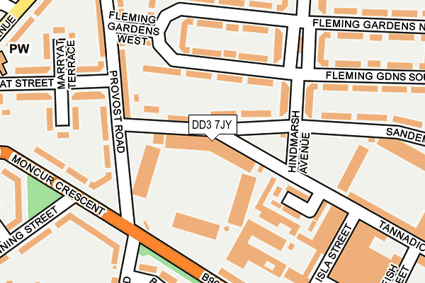DD3 7JY map - OS OpenMap – Local (Ordnance Survey)