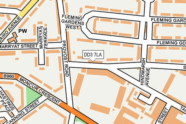 DD3 7LA map - OS OpenMap – Local (Ordnance Survey)