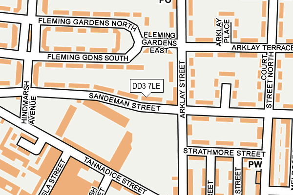 DD3 7LE map - OS OpenMap – Local (Ordnance Survey)