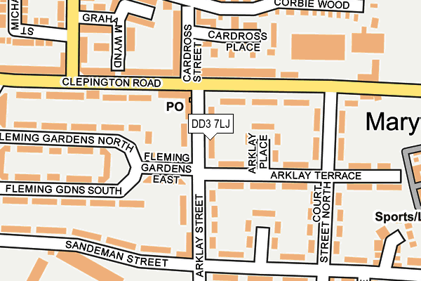 DD3 7LJ map - OS OpenMap – Local (Ordnance Survey)