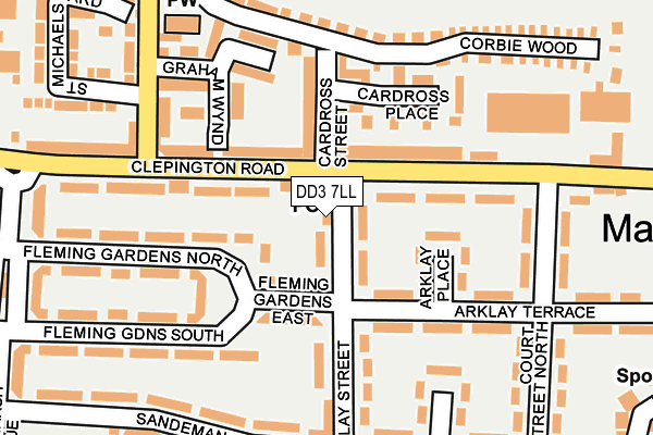 DD3 7LL map - OS OpenMap – Local (Ordnance Survey)