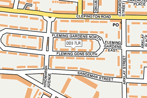 DD3 7LR map - OS OpenMap – Local (Ordnance Survey)