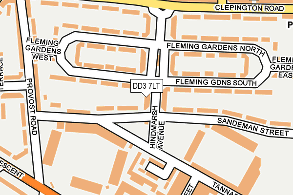 DD3 7LT map - OS OpenMap – Local (Ordnance Survey)