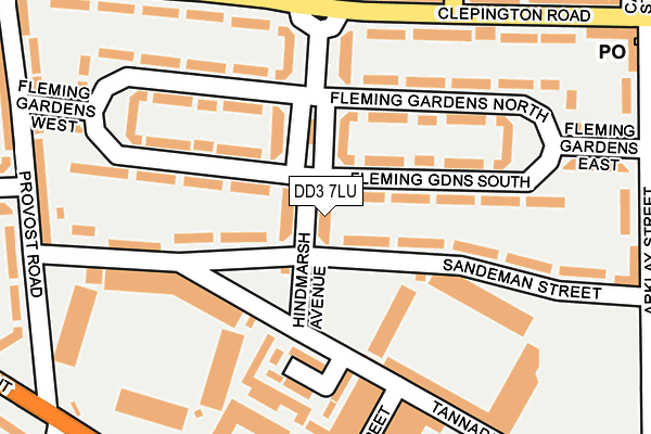 DD3 7LU map - OS OpenMap – Local (Ordnance Survey)