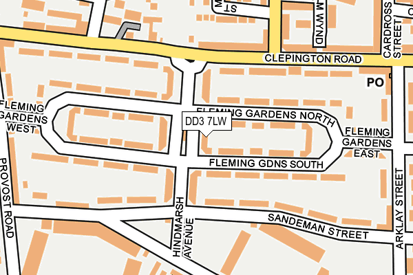 DD3 7LW map - OS OpenMap – Local (Ordnance Survey)