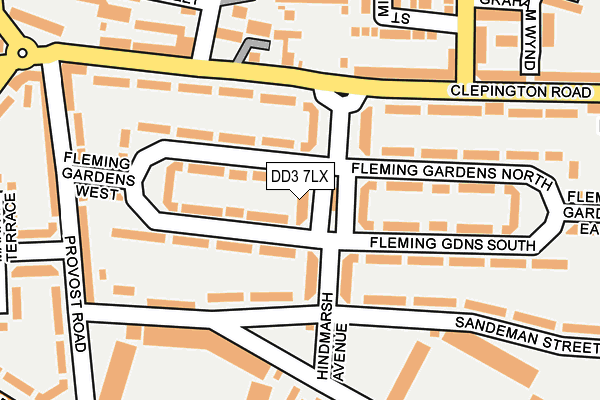 DD3 7LX map - OS OpenMap – Local (Ordnance Survey)