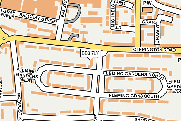 DD3 7LY map - OS OpenMap – Local (Ordnance Survey)