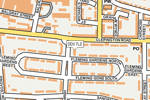 DD3 7LZ map - OS OpenMap – Local (Ordnance Survey)