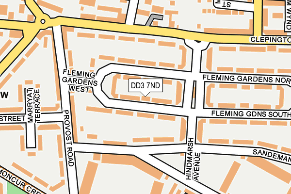 DD3 7ND map - OS OpenMap – Local (Ordnance Survey)