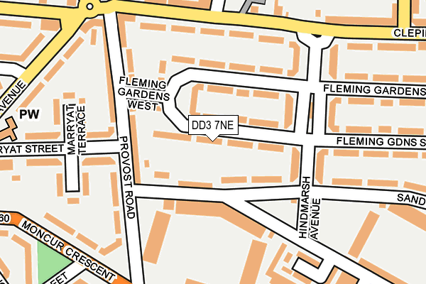 DD3 7NE map - OS OpenMap – Local (Ordnance Survey)