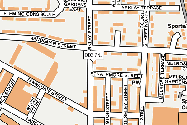 DD3 7NJ map - OS OpenMap – Local (Ordnance Survey)