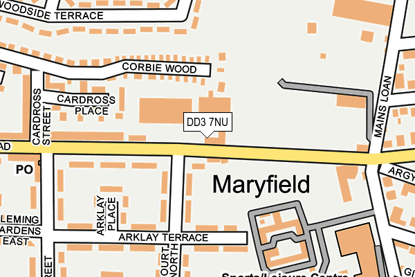 DD3 7NU map - OS OpenMap – Local (Ordnance Survey)