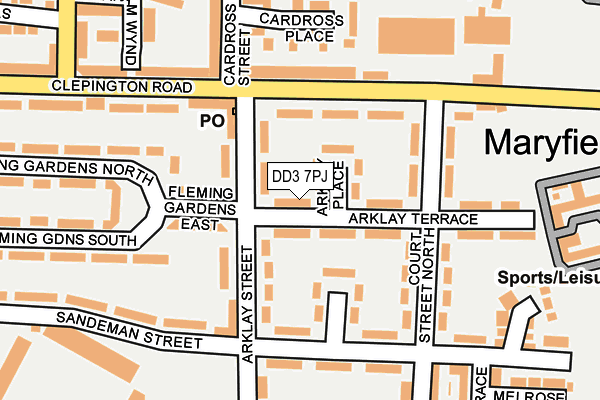 DD3 7PJ map - OS OpenMap – Local (Ordnance Survey)