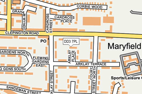 DD3 7PL map - OS OpenMap – Local (Ordnance Survey)