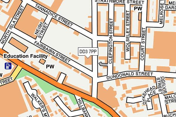 DD3 7PP map - OS OpenMap – Local (Ordnance Survey)