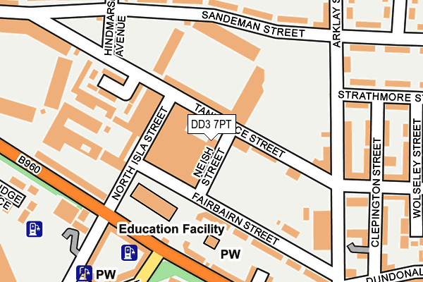 DD3 7PT map - OS OpenMap – Local (Ordnance Survey)