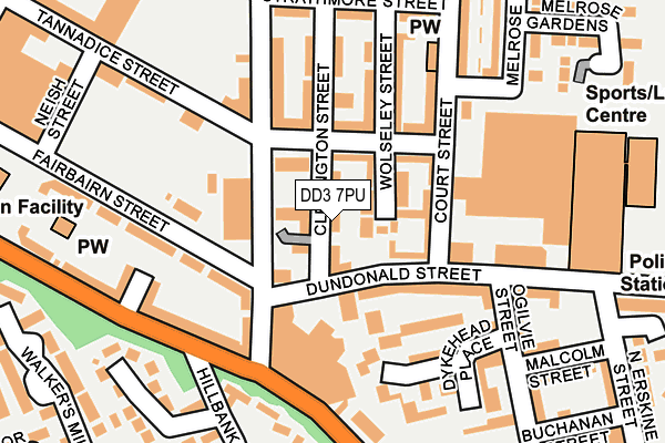 DD3 7PU map - OS OpenMap – Local (Ordnance Survey)