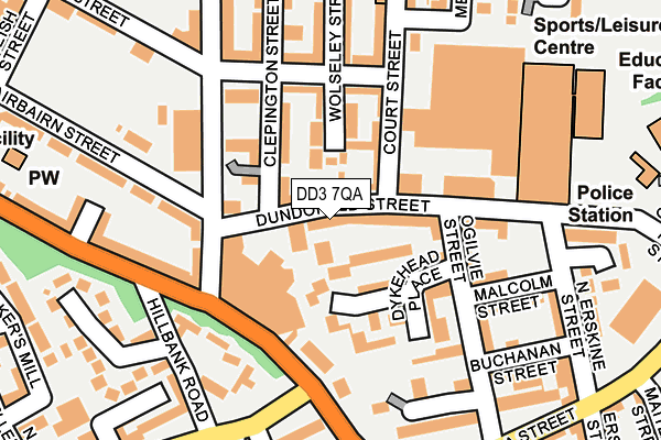 DD3 7QA map - OS OpenMap – Local (Ordnance Survey)
