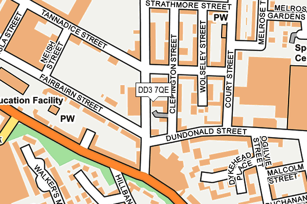 DD3 7QE map - OS OpenMap – Local (Ordnance Survey)